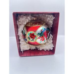 Hallmark Festival of Fruit Crown Reflections Hand Blown Christmas Ornament 1999